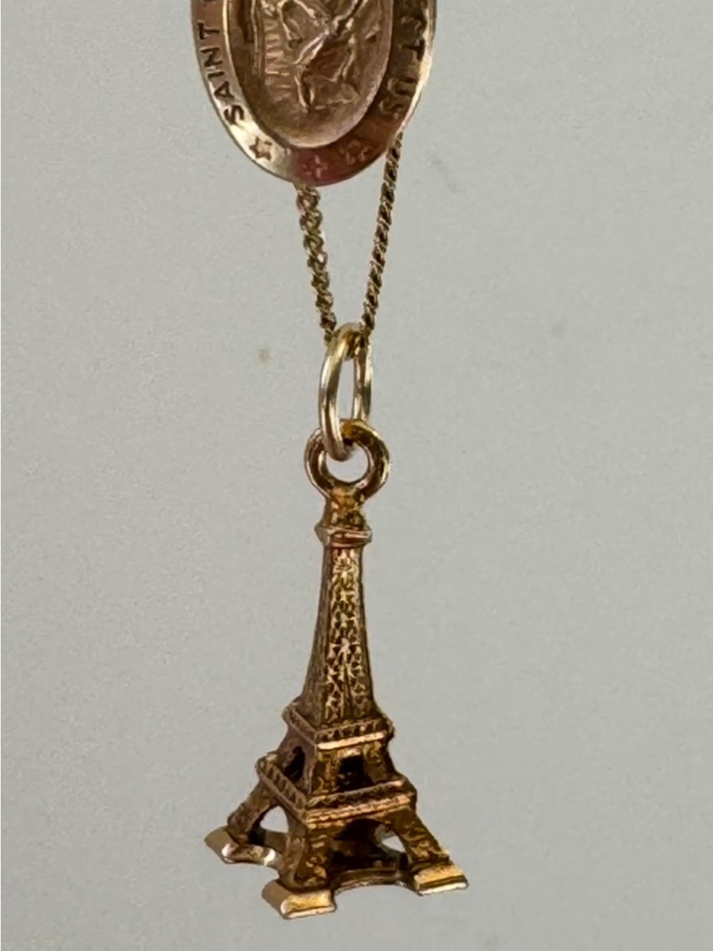 Luxury Jewelry 9K Gold Paris France Eiffel Tower Charm Pendant